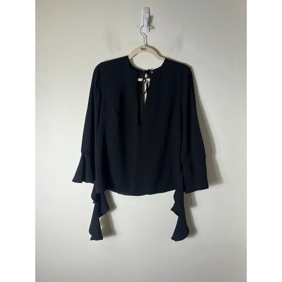 C/Meo Collective Black Long Sleeve Blouse Sz L - Picture 1 of 3